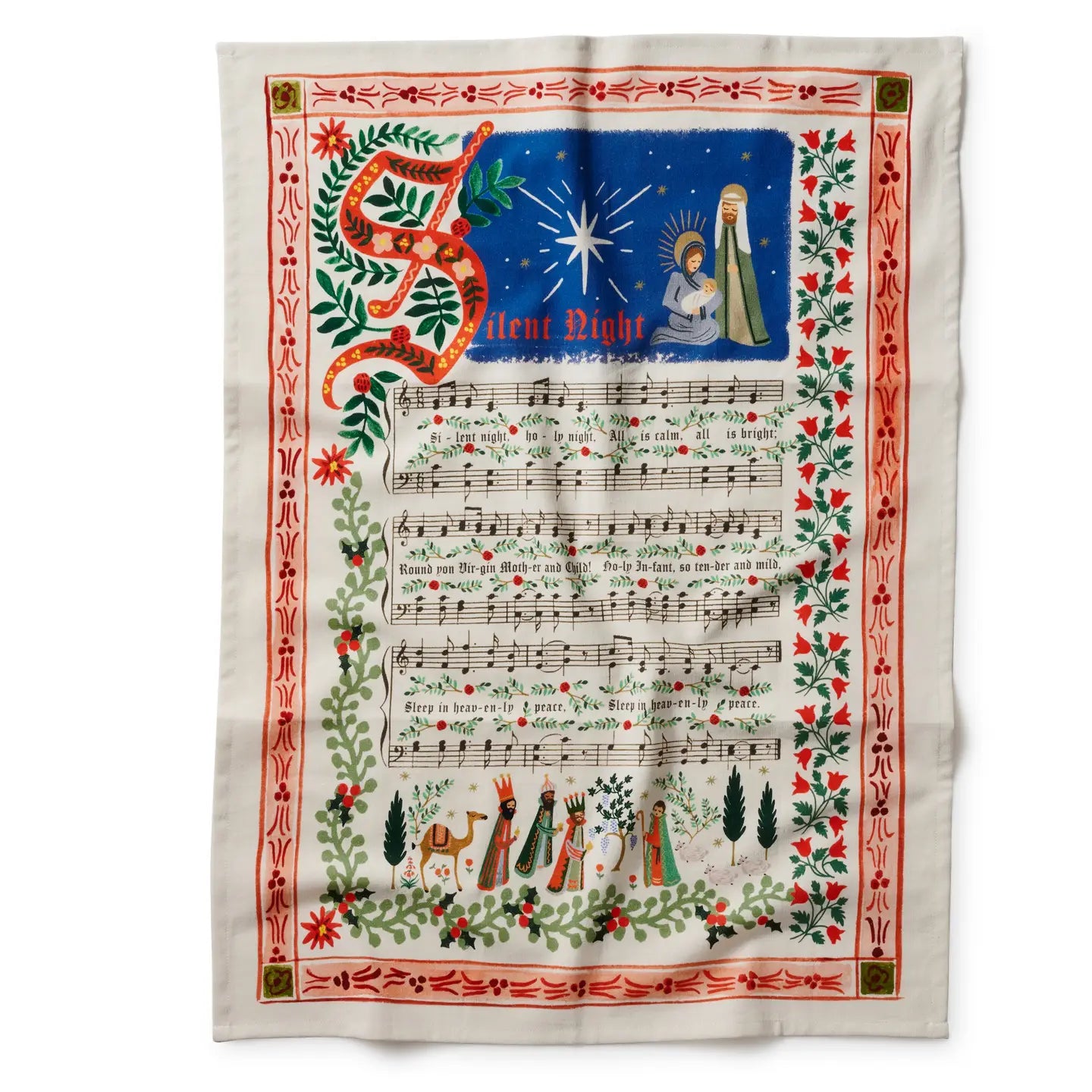 Christmas Carols Tea Towel