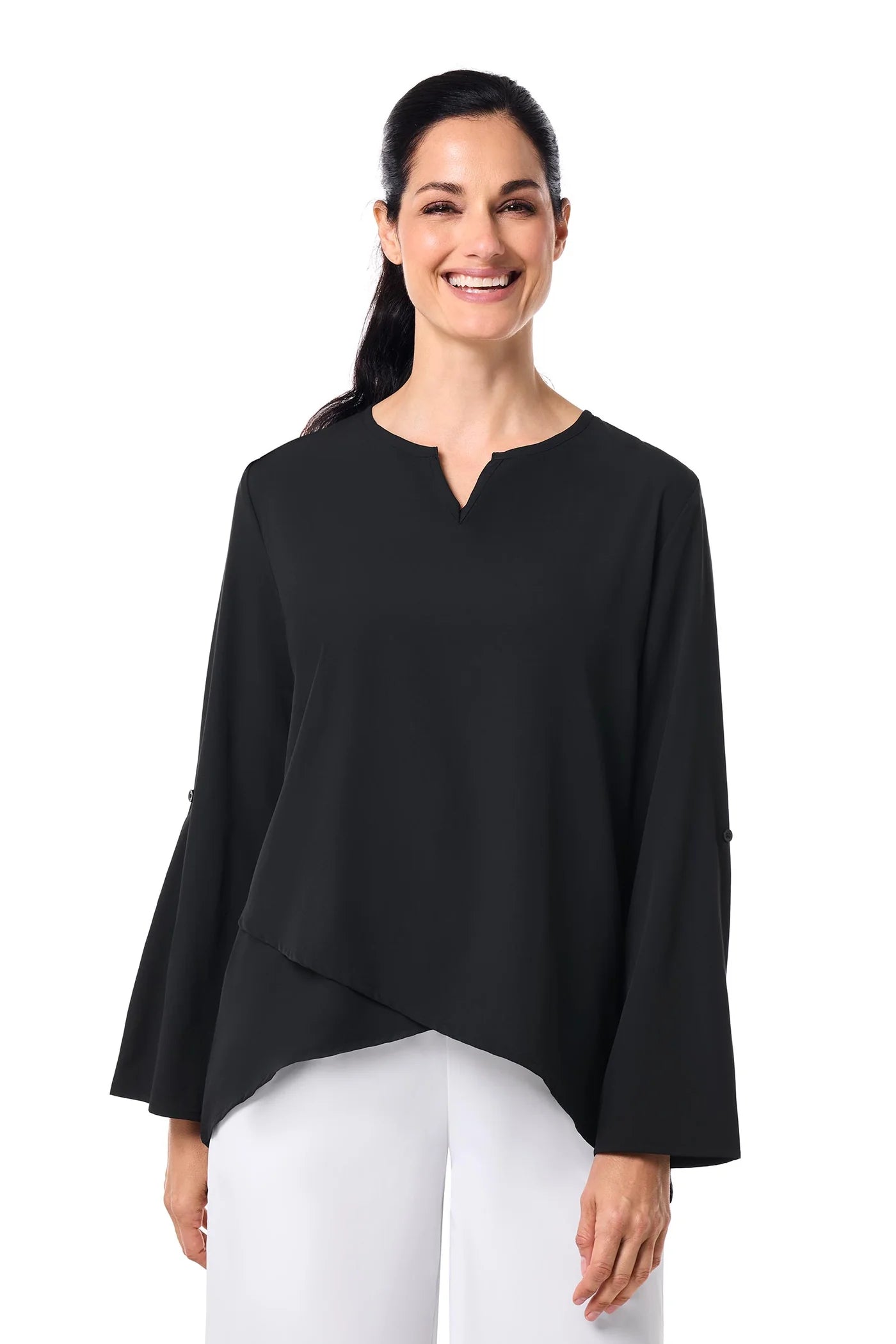 Santa Barbara Tunic Top - Black