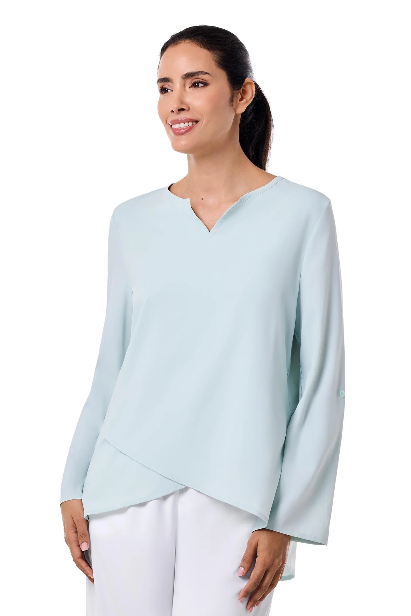 Santa Barbara Tunic Top - Misty Aqua