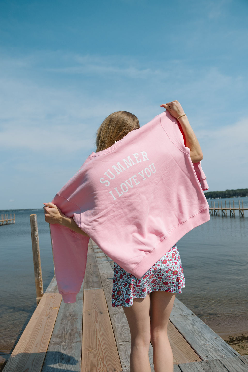 Summer I Love You Unisex Sweatshirt Pink