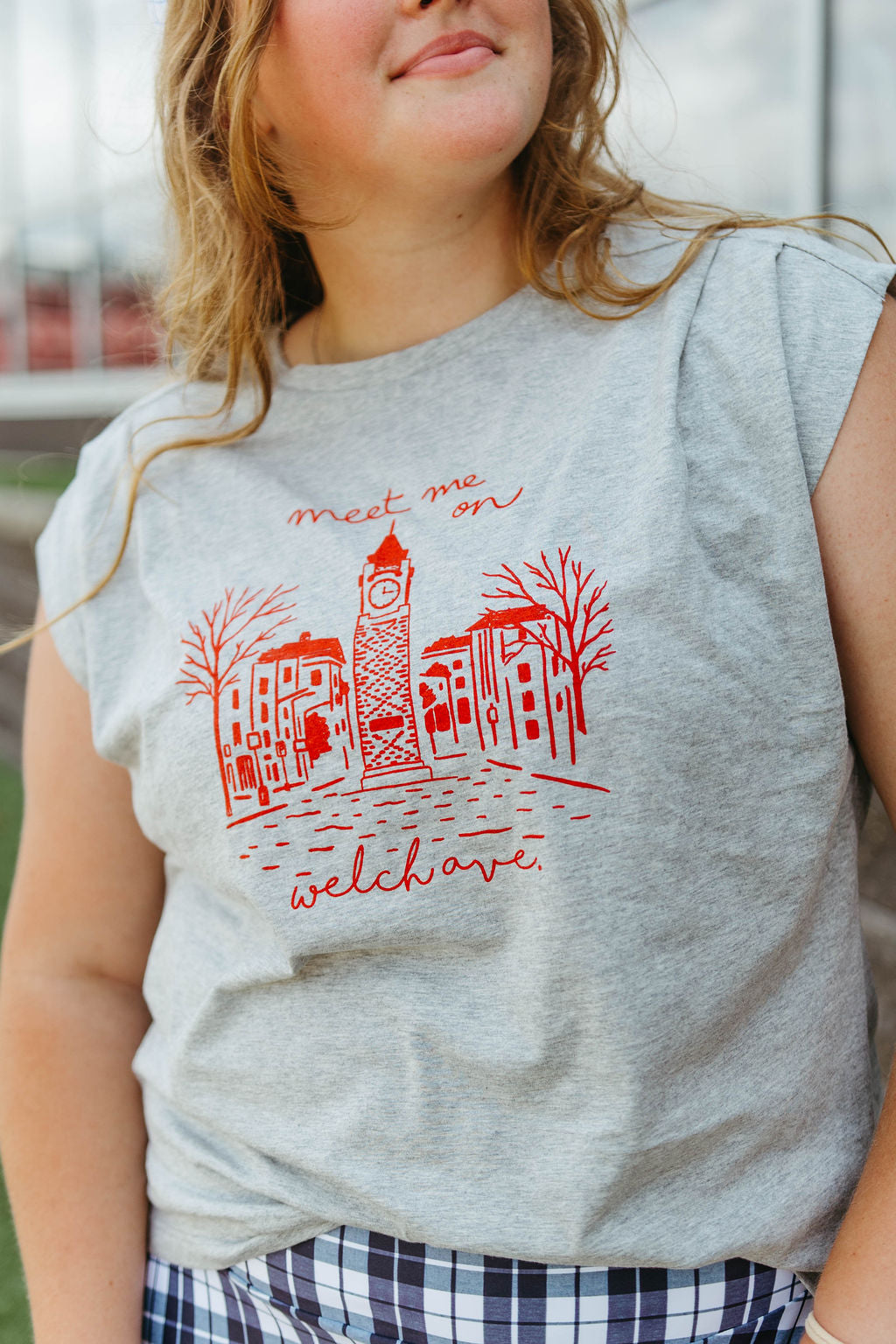 Meet Me on Welch Ave Capsleeve T-shirt