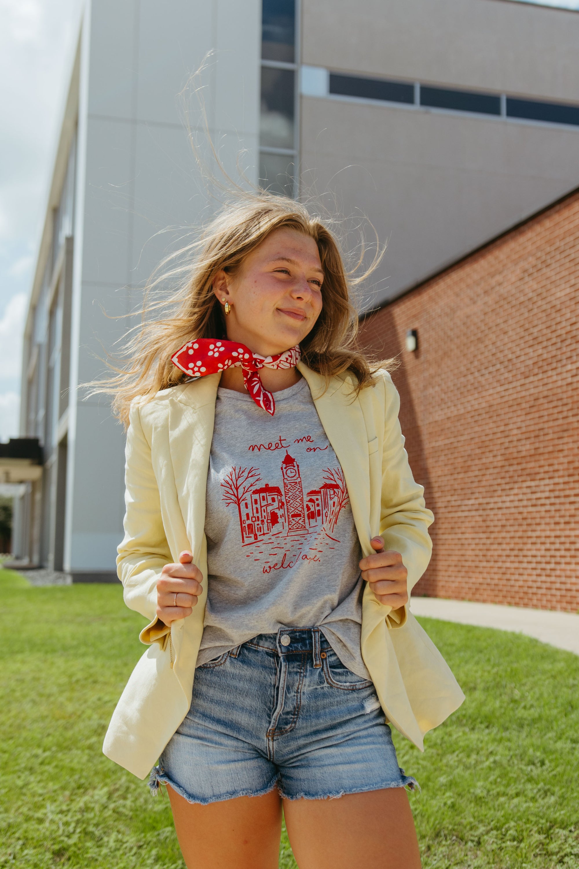 Meet Me on Welch Ave Capsleeve T-shirt