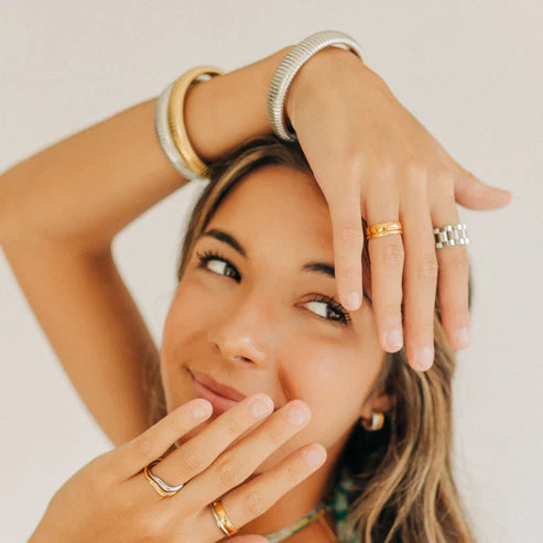 Paradise Bangle Bracelet - Silver