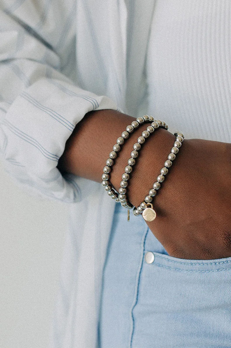 Sterling Silver Beaded Bracelet