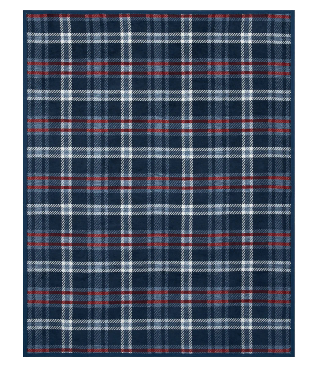 Qiunn Plaid Throw Blanket