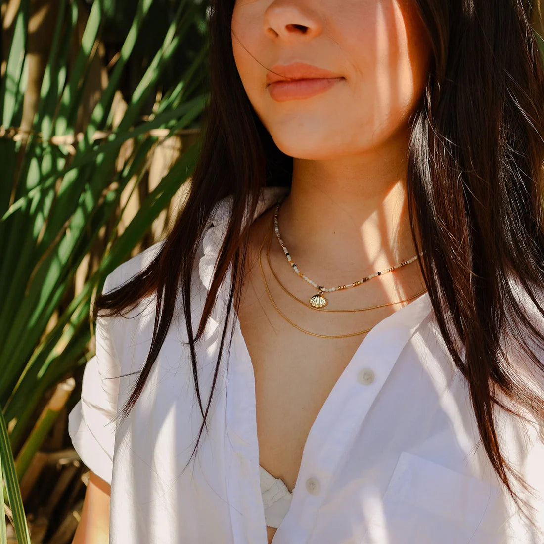 String Bikini Double Chain Necklace