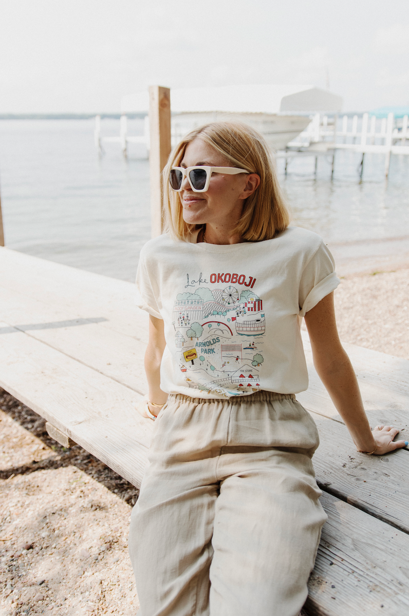 LAKE OKOBOJI DOODLE TSHIRT Boat House Apparel
