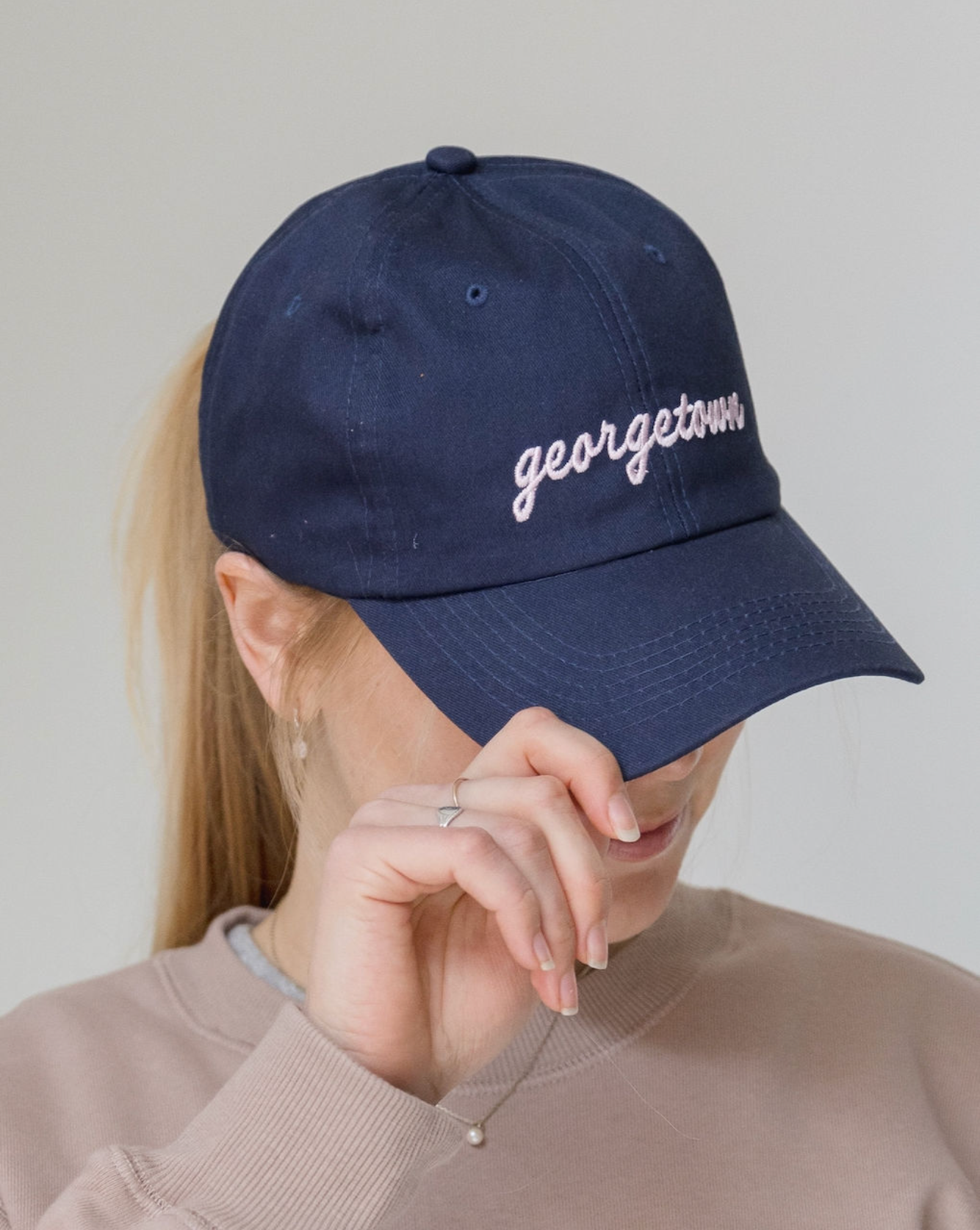 Georgetown Script Hat (Navy)