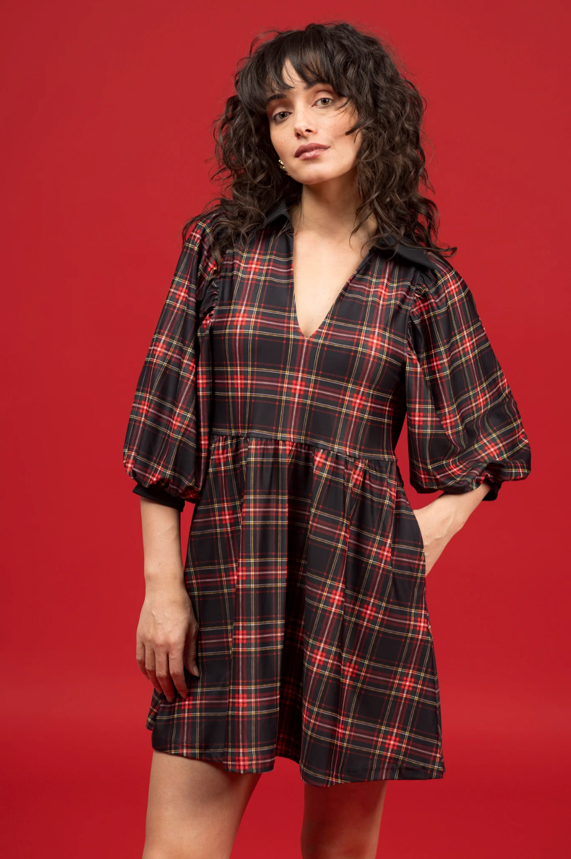 Charlotte Dress - Yuletide Plaid