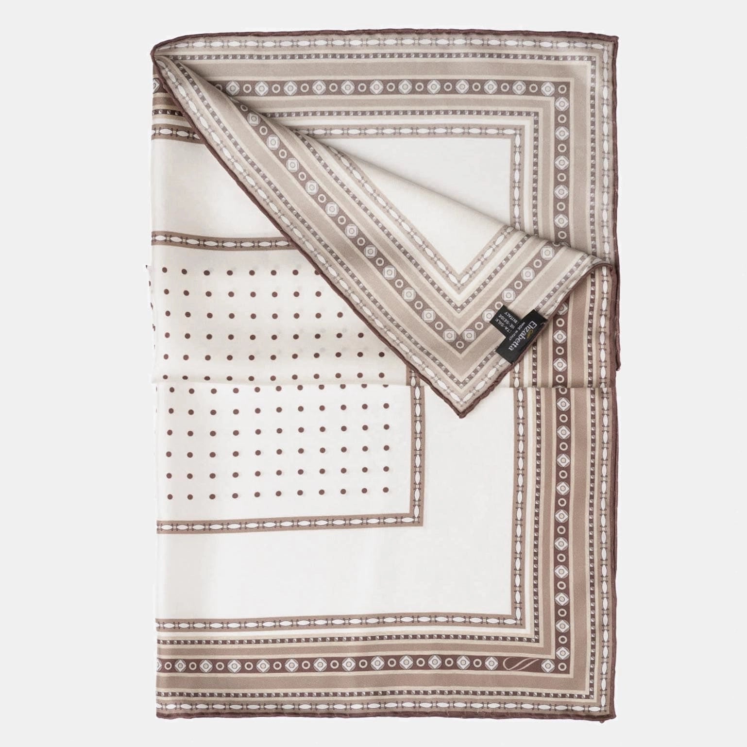 Verona Silk Nerkerchief - White/Sand