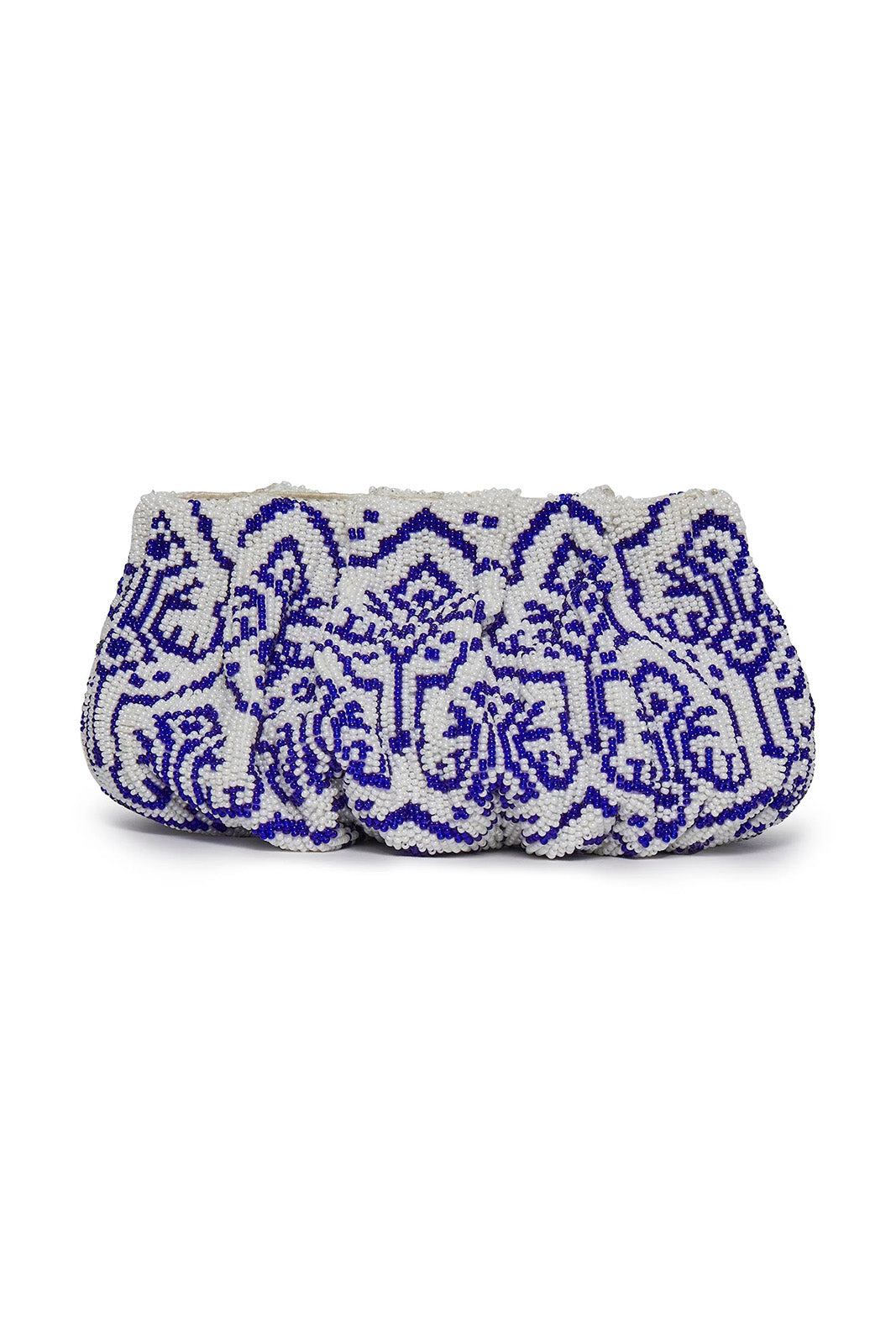 Cora Beaded Clutch - Blue Ivory