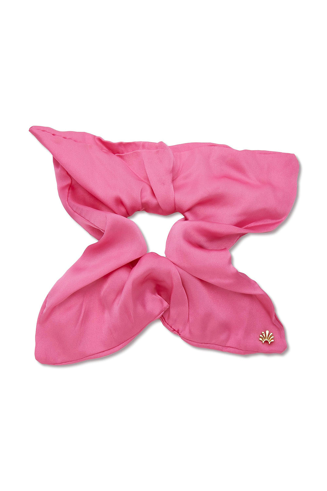 Square Silk Scrunchie - Pink Lemonade