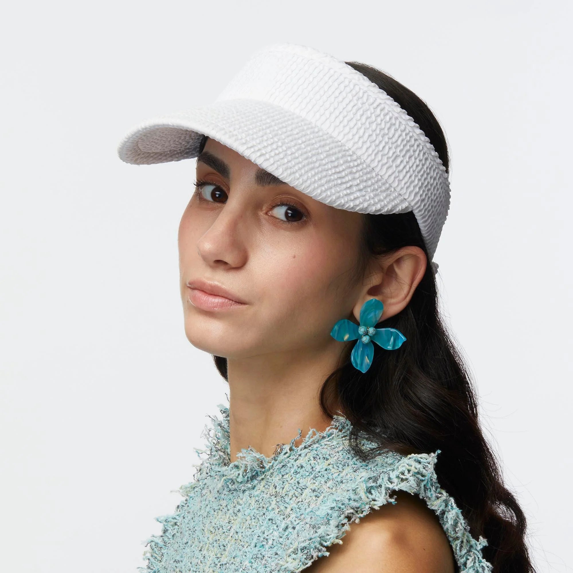 Swimmer Bow Tie Visor - Chalk