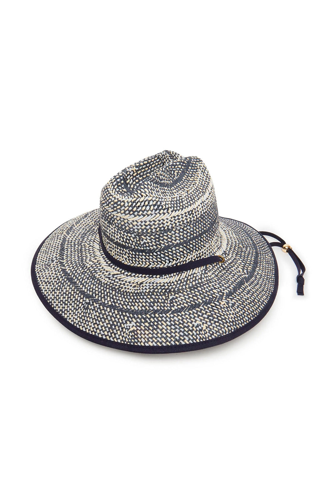 Straw Woven Hat - Navy
