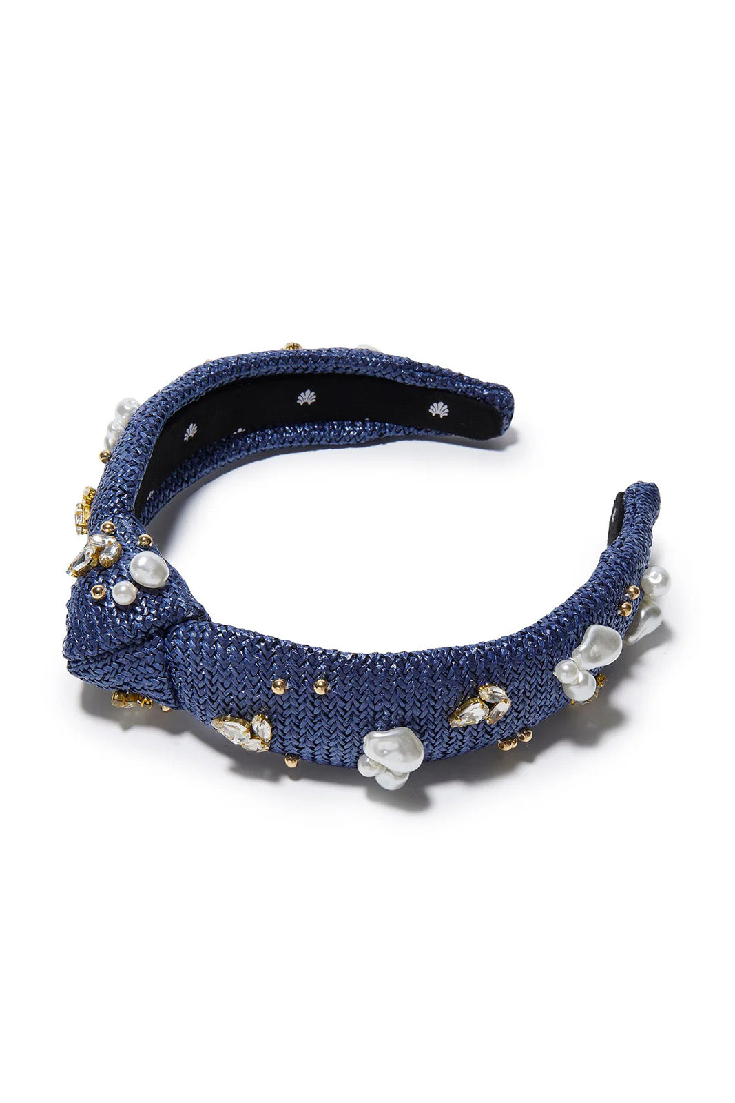 Slim Knotted Raffia Oasis Embellished Headband