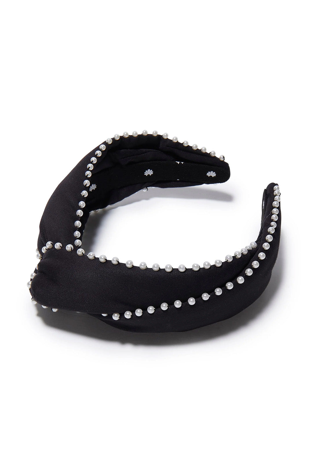 Marlene Pearl Embellished Headband - Jet
