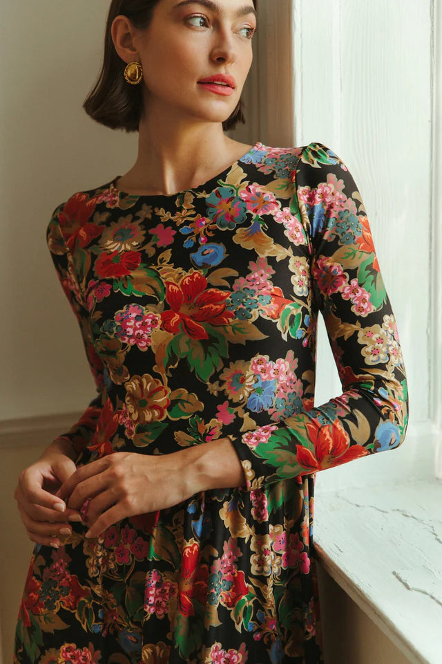 Clover Dress - Midnight Petals