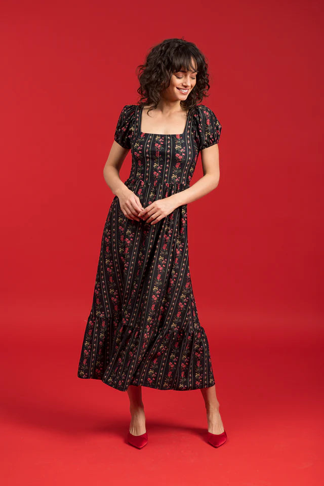 Cornelia Dress - Onyx Garden