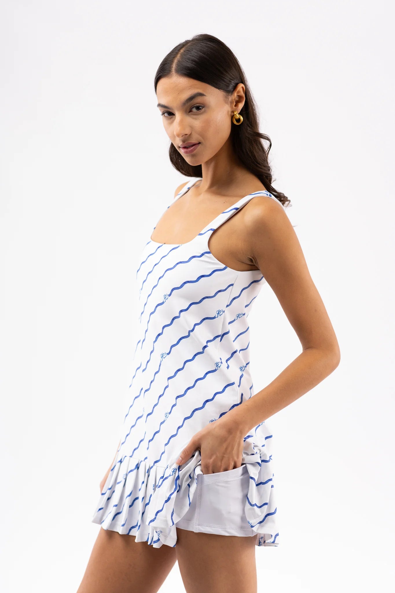 The Lucille Dress - Wave Stripe