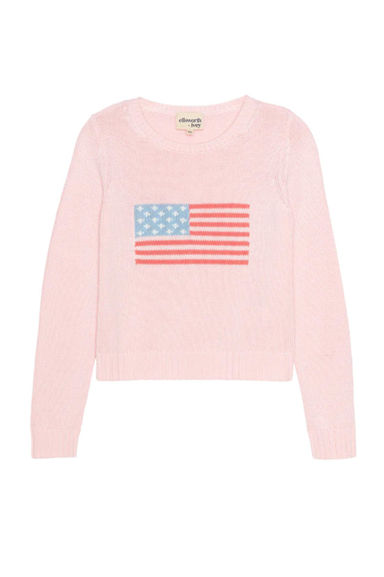 AMERICAN FLAG SWEATER PINK