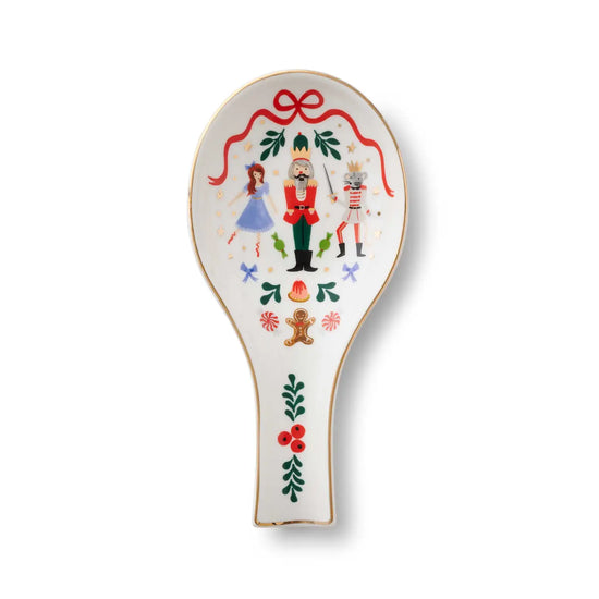 NUTCRACKER PORCELAIN SPOON REST