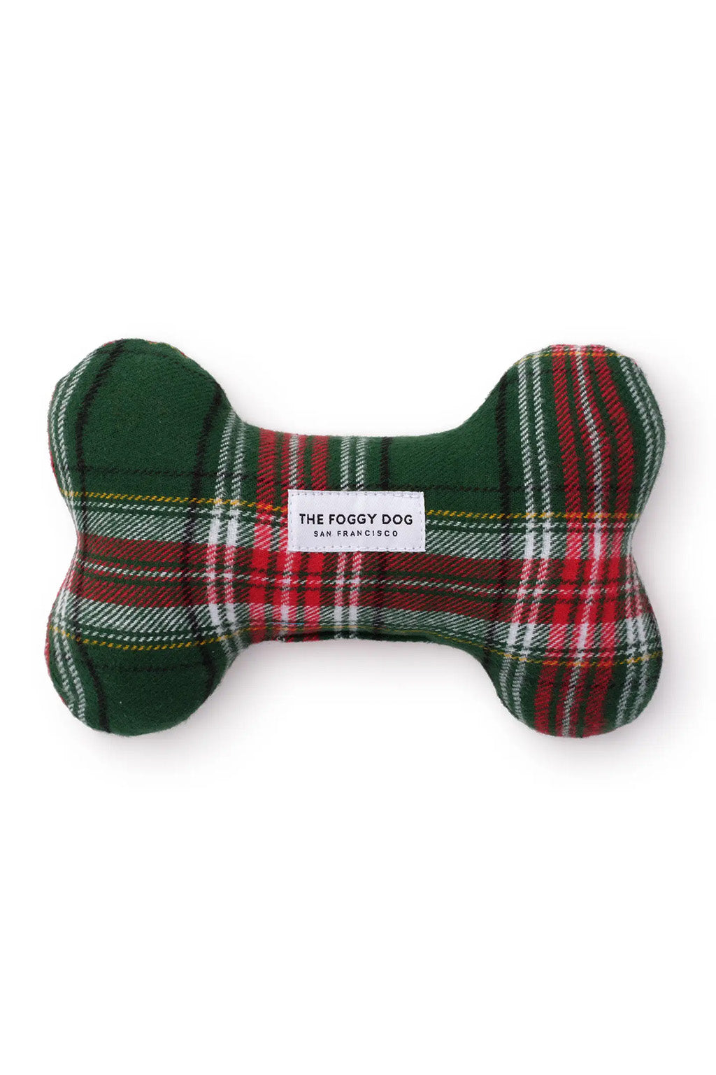 Holly Jolly Plaid Flannel Squeaky Toy