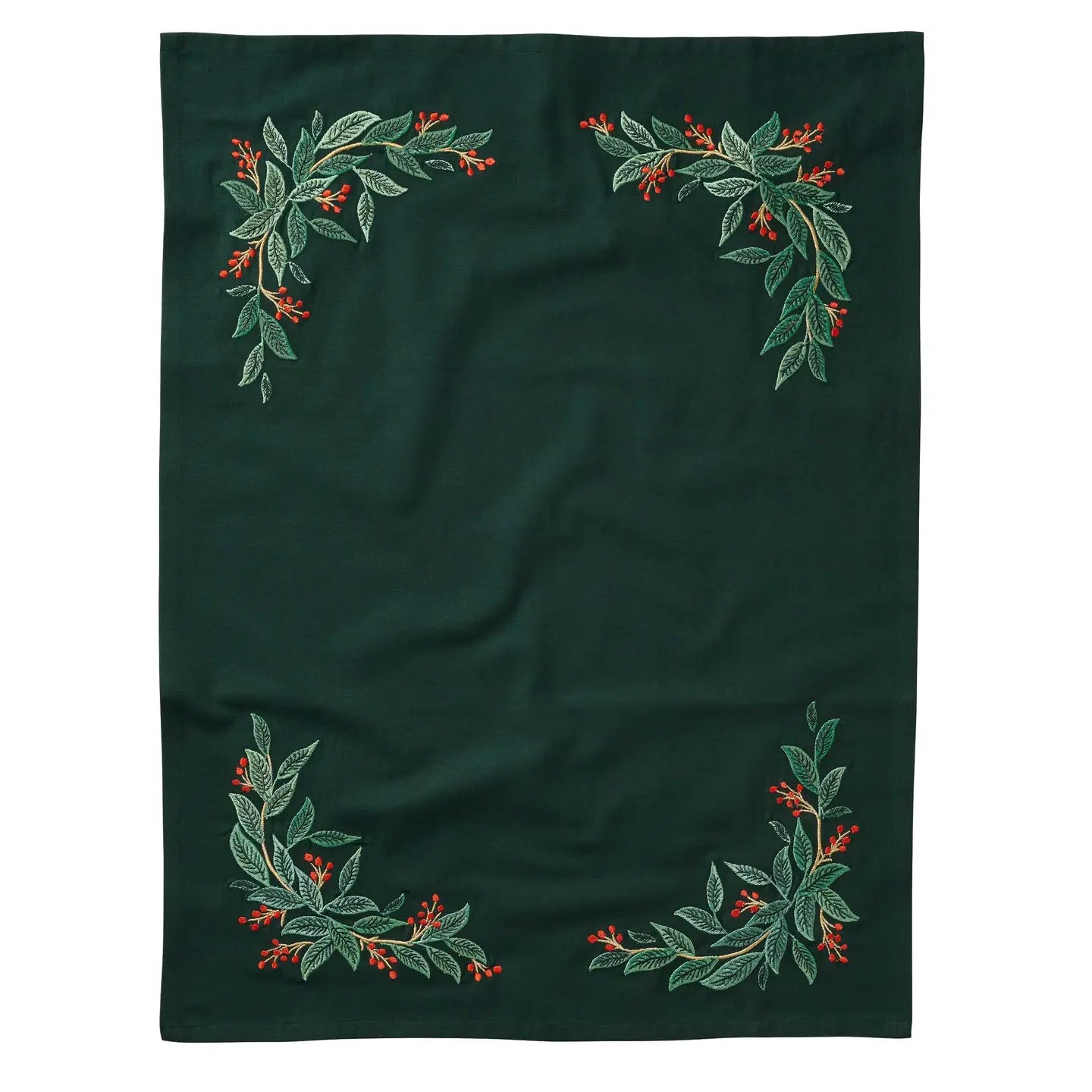 WILLOWBERRY EMBROIDERED TEA TOWEL