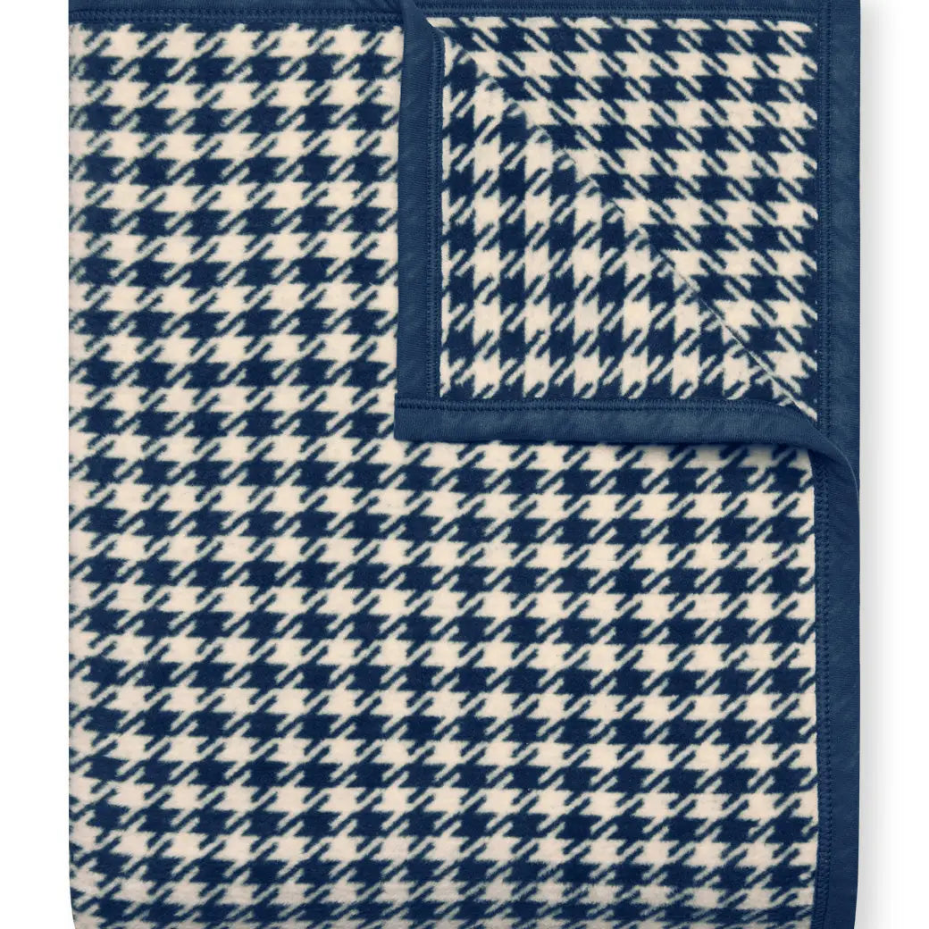 Houndstooth Navy Blanket