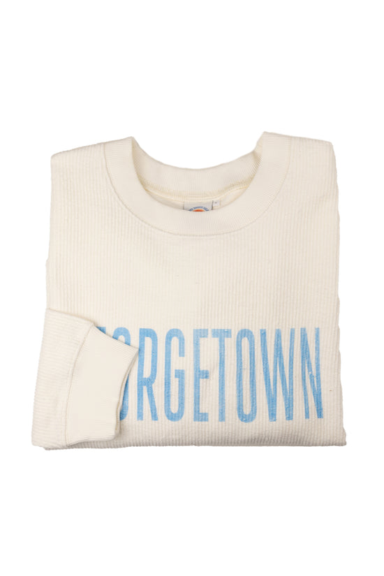 Load image into Gallery viewer, GEORGETOWN RIBBED PULLOVER IVORY
