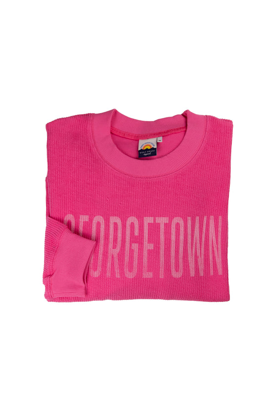 GEORGETOWN RIBBED PULLOVER PINK