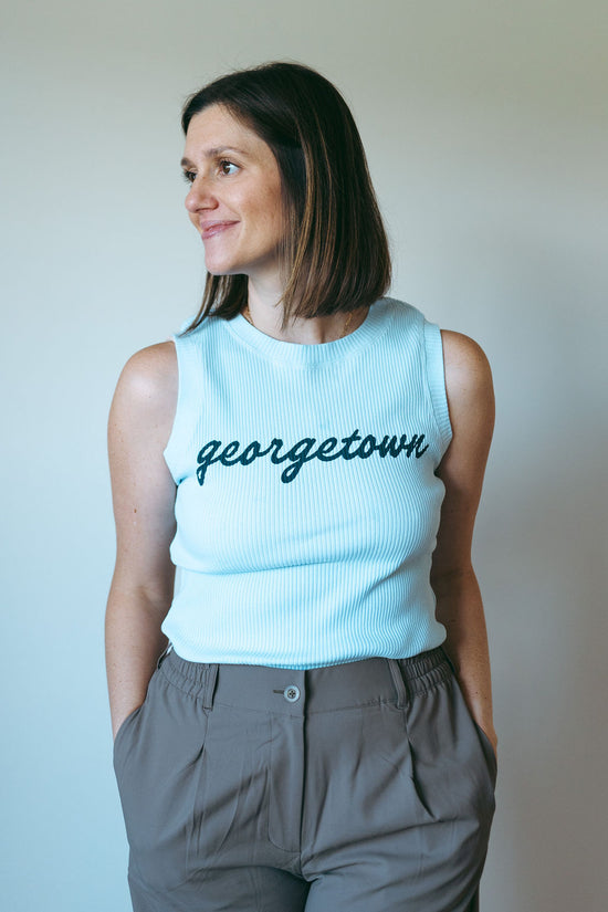 Georgetown Script Tank Blue