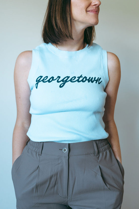 Georgetown Script Tank Blue