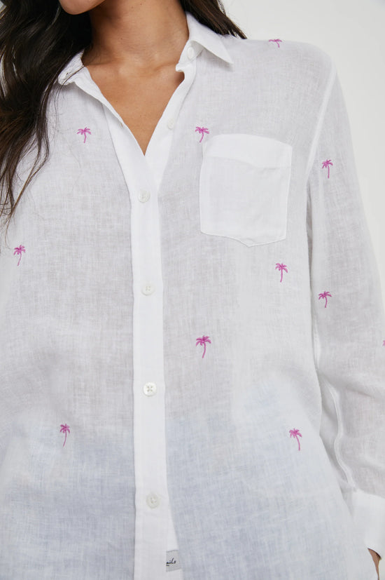 CHARLI SHIRT FUCHSIA EMBROIDERED