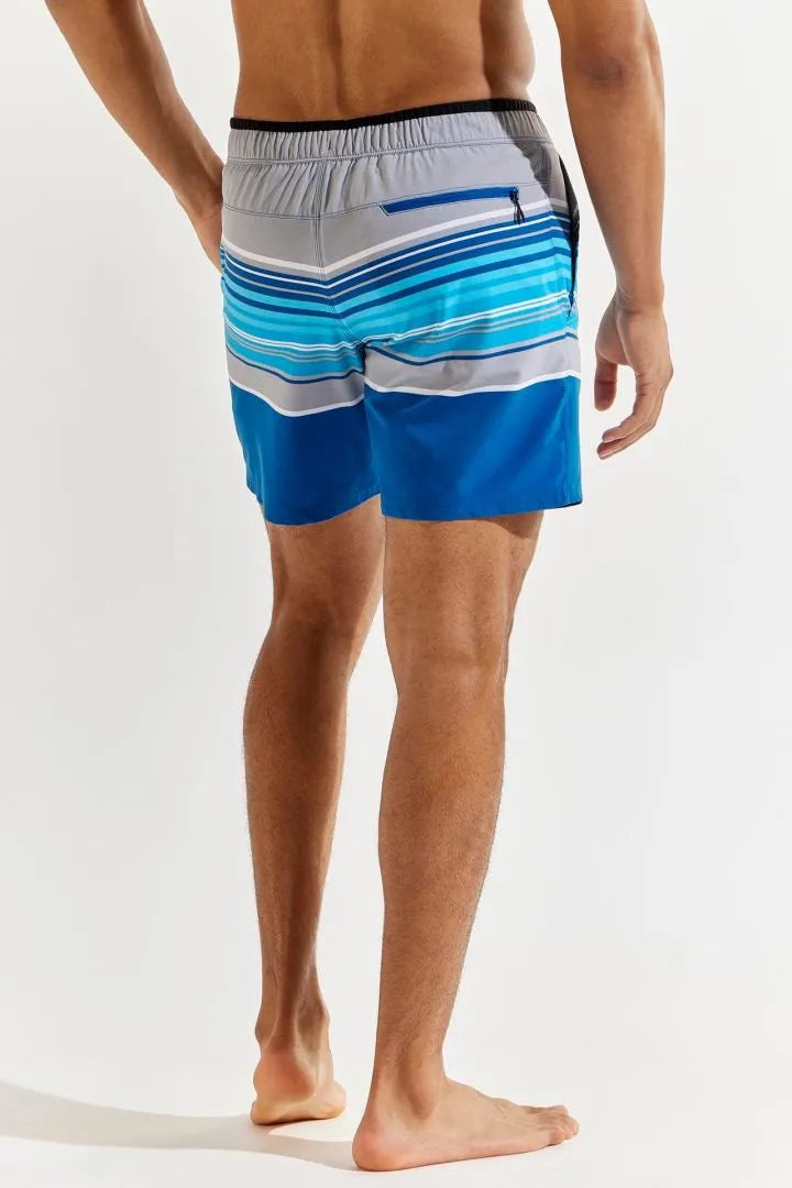Load image into Gallery viewer, MEN&amp;#39;S KAHUNA SWIMMING SHORTS MARINE BLUE STRIPE
