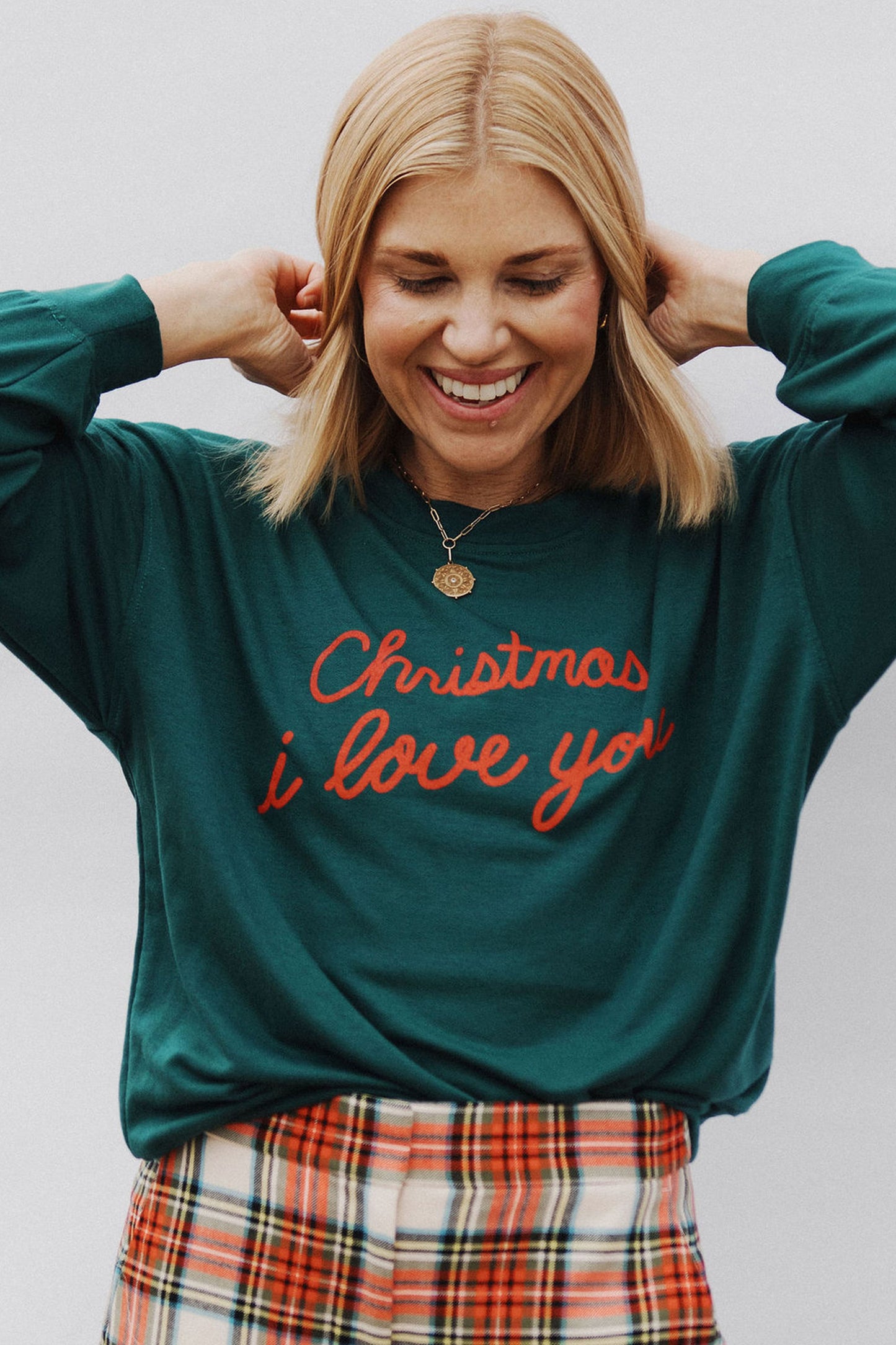 CHRISTMAS I LOVE YOU FRENCH TERRY PULLOVER SWEATER