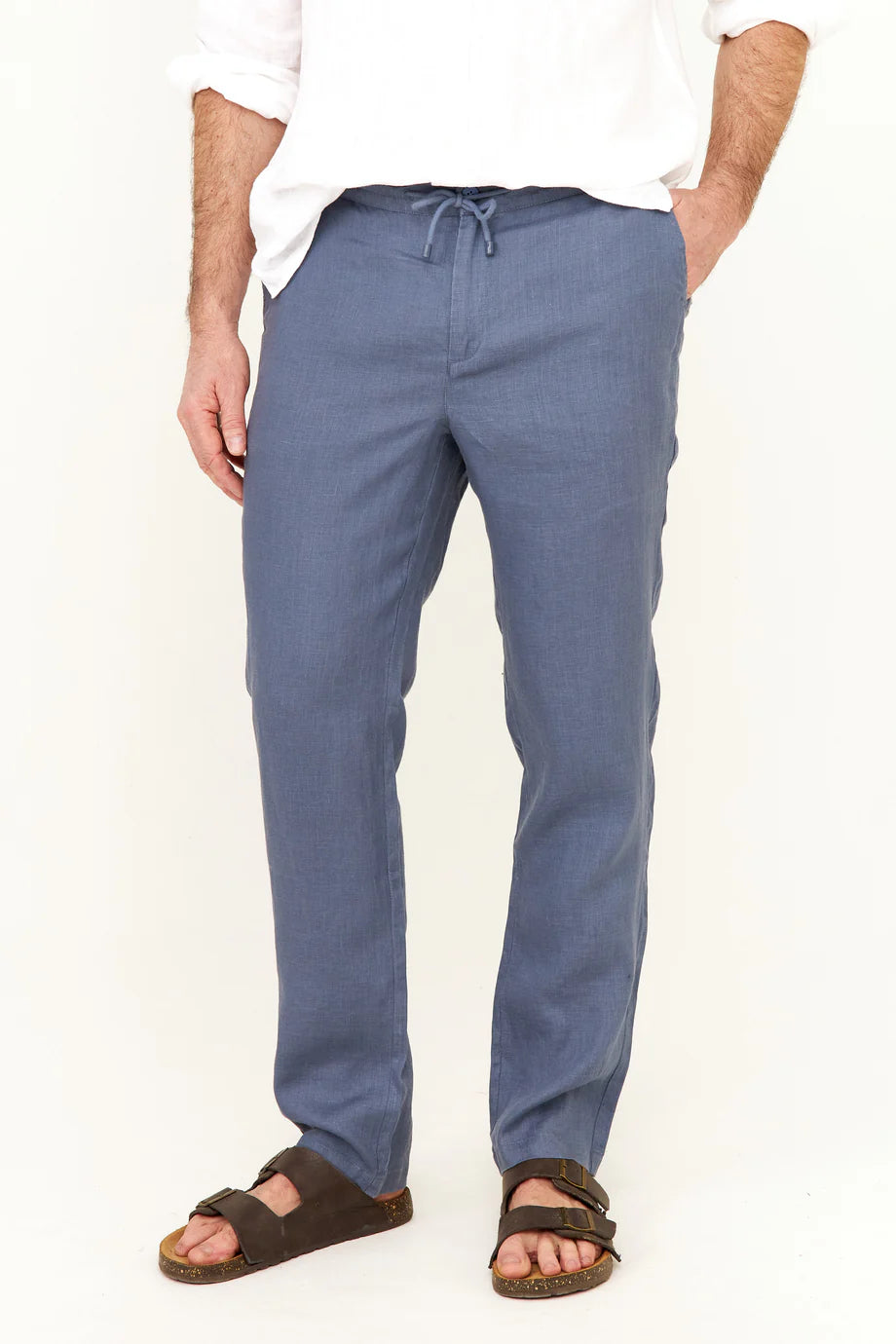 CASUAL LINEN PANT VINTAGE INDIGO