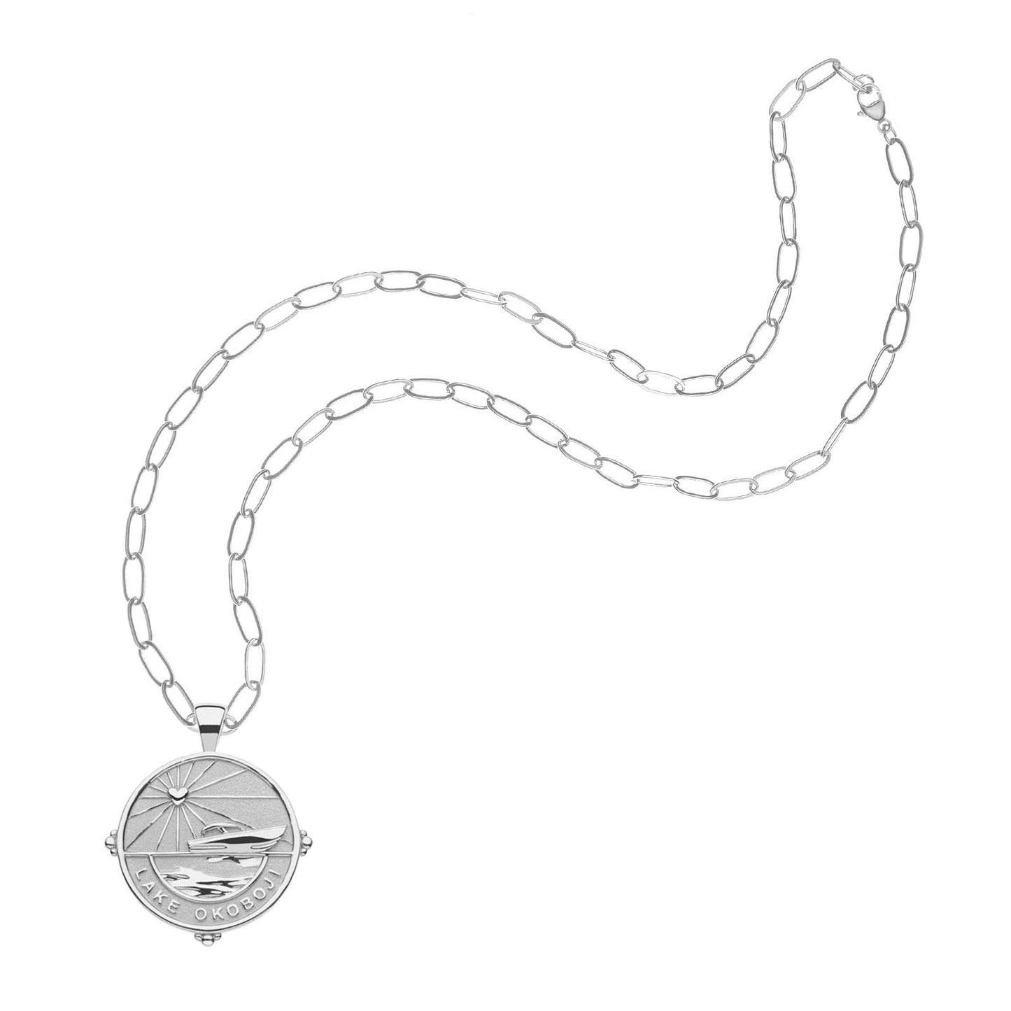 PREORDER – LAKE OKOBOJI JANE WIN COIN NECKLACE STERLING SILVER