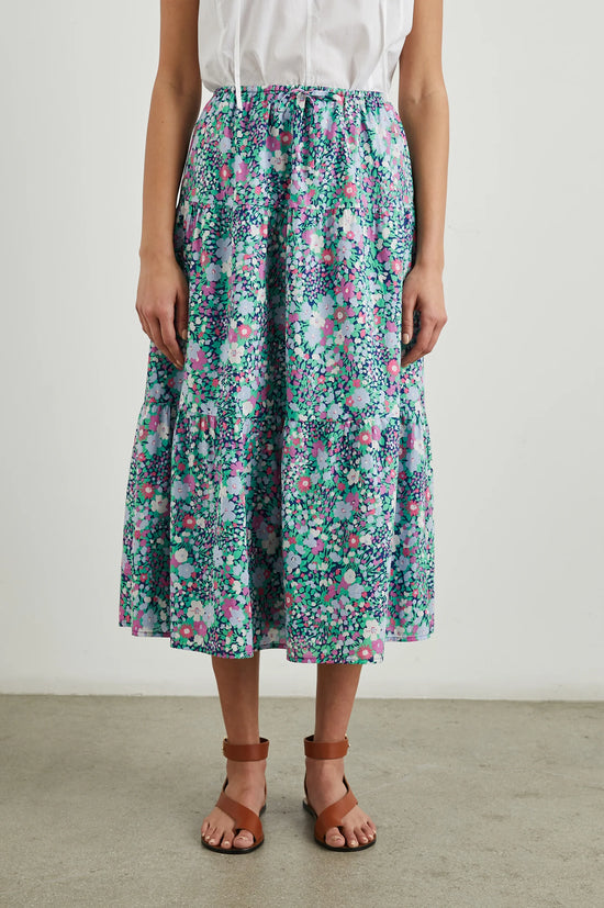 MARY SKIRT NAVY LEILANI FLORAL