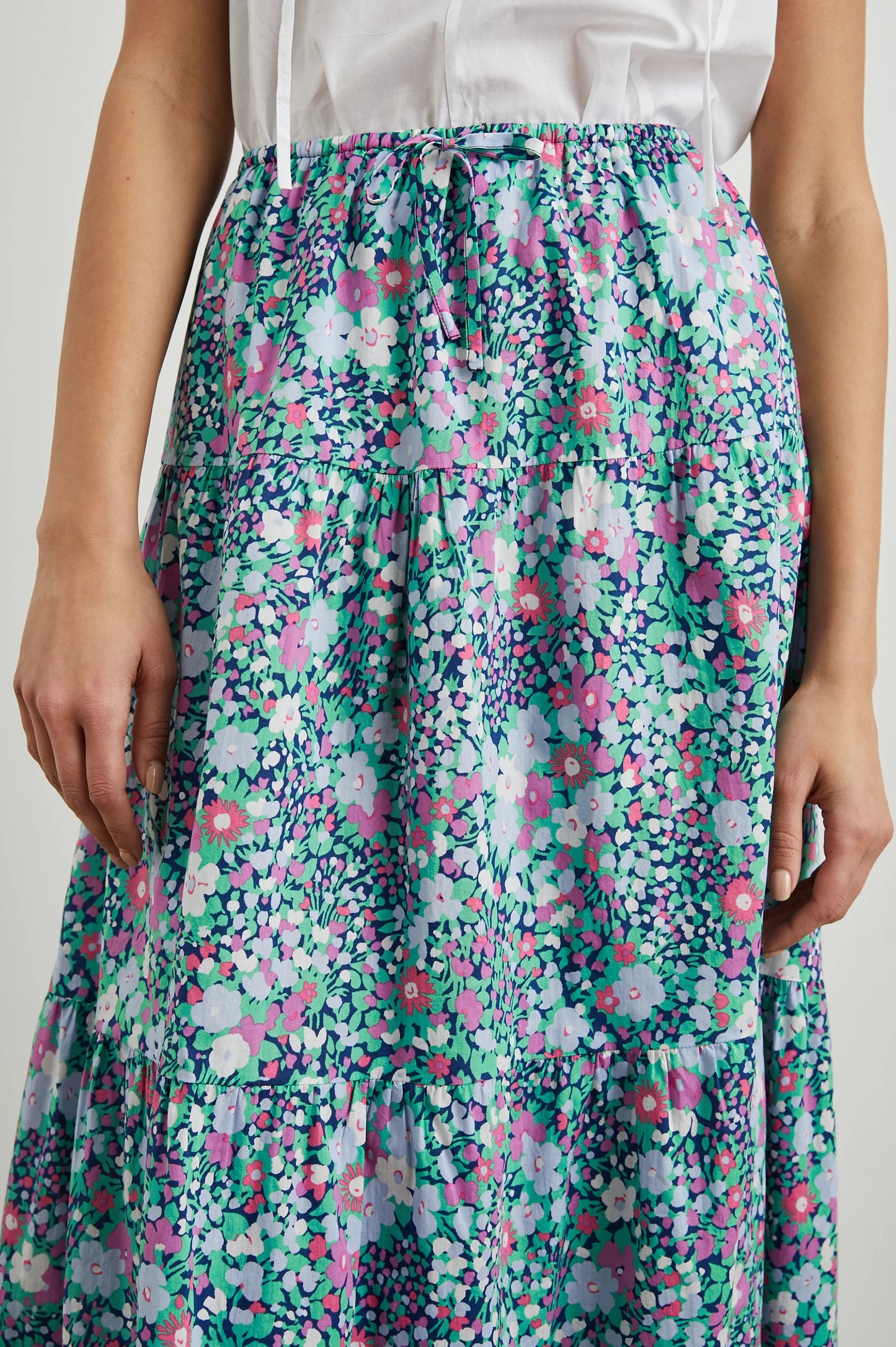 MARY SKIRT NAVY LEILANI FLORAL