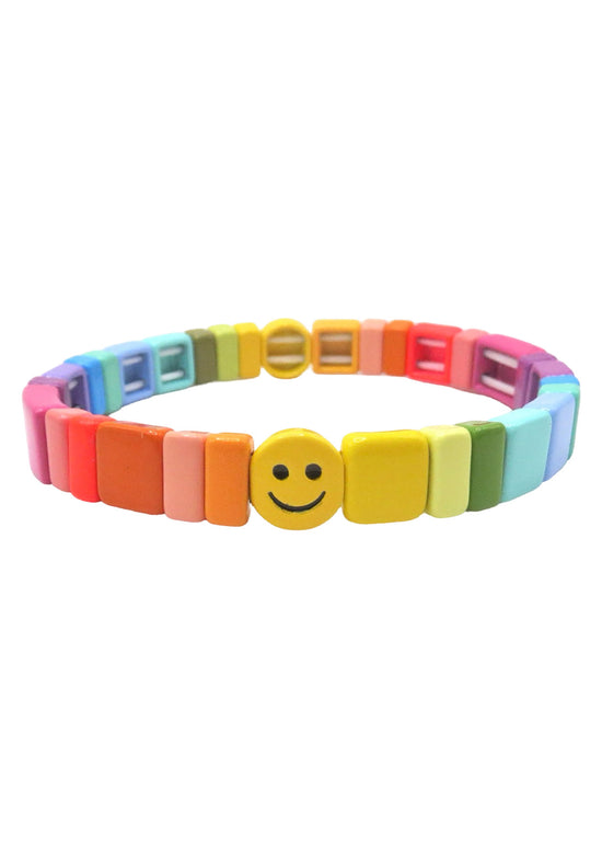 RAINBOW SMILEY TILE BRACELET