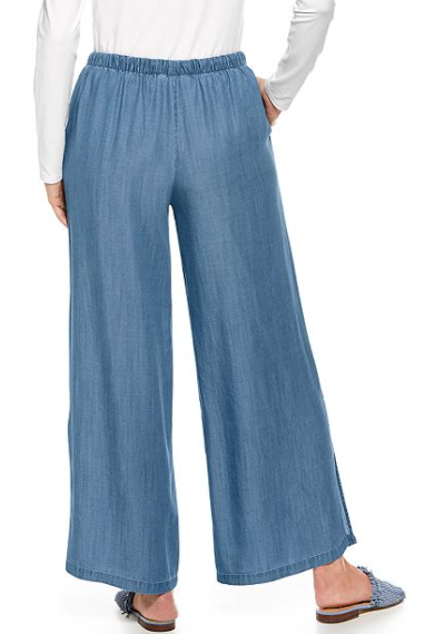 ENCLAVE WIDE LEG PANTS CHAMBRAY