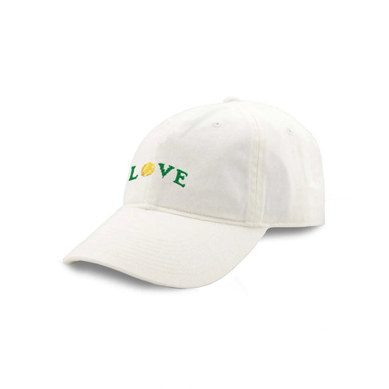 LOVE ALL NEEDLEPOINT HAT WHITE