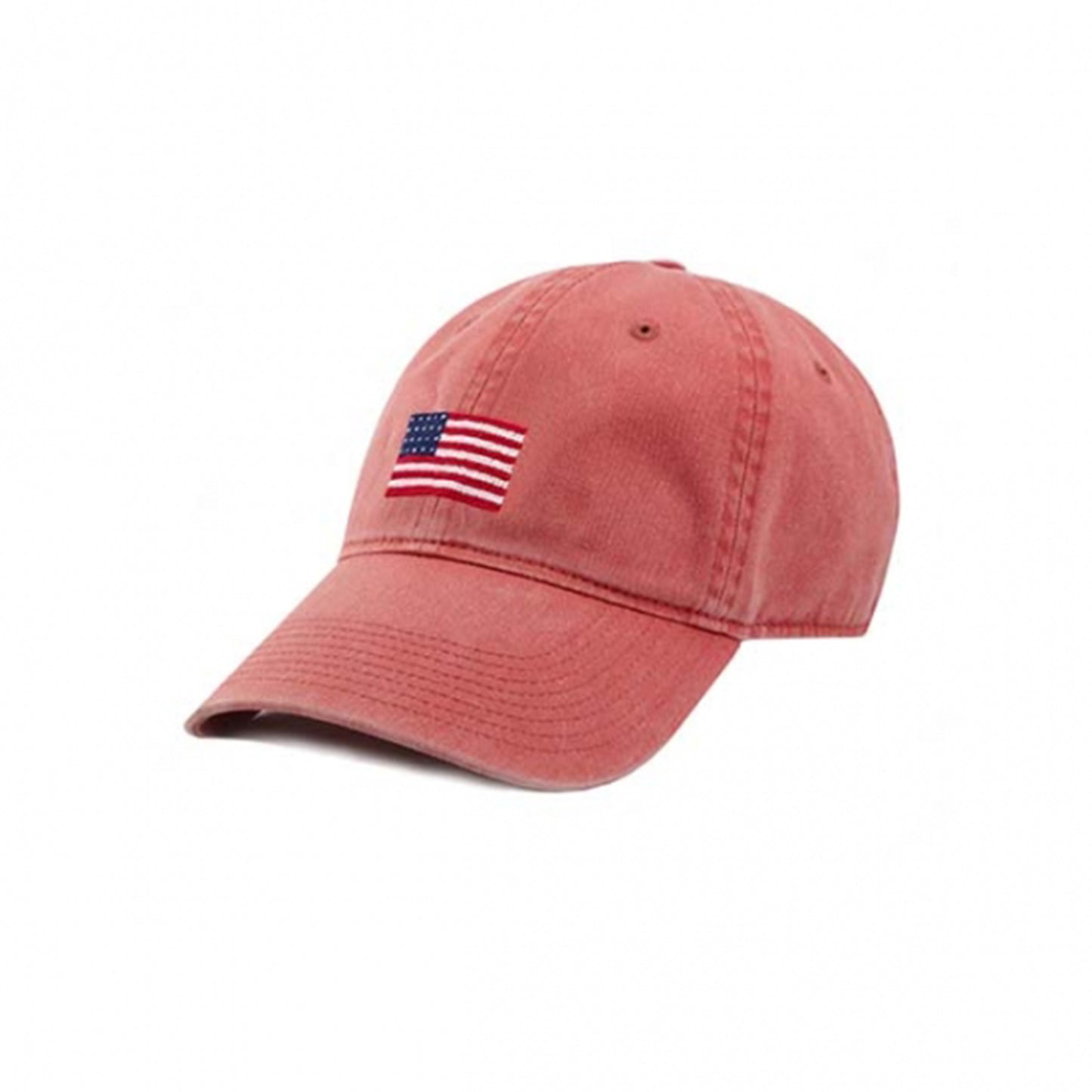 Load image into Gallery viewer, AMERICAN FLAG NEEDLEPOINT HAT NANTUCKET RED
