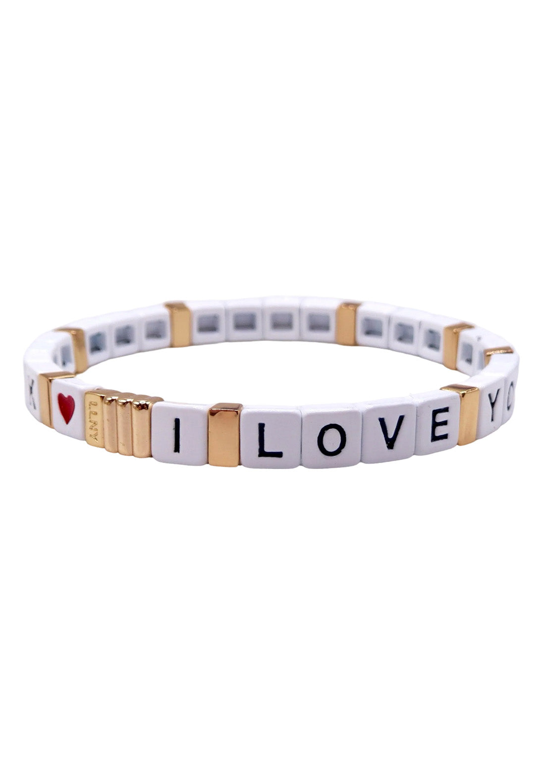 TO THE MOON AND BACK GOLD TILE BRACELET