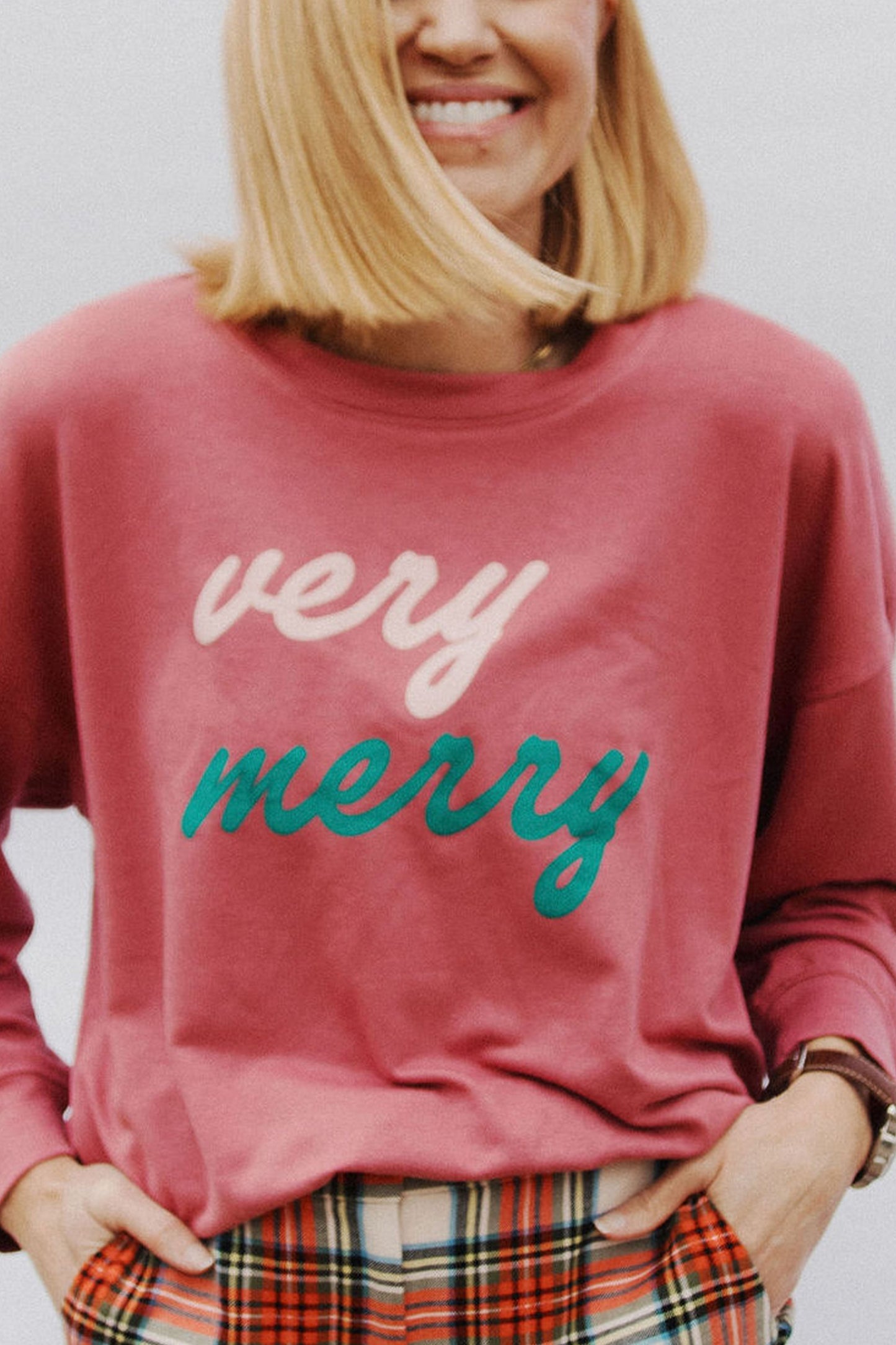 VERY MERRY FRENCH TERRY LONG SLEEVE