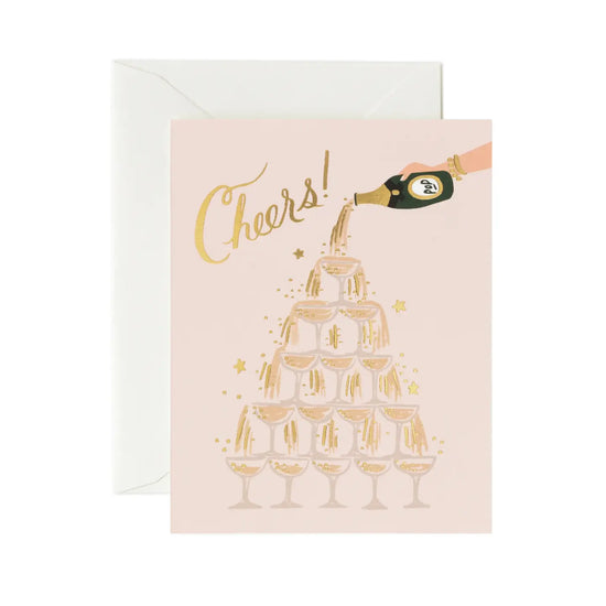 CHAMPAGNE TOWER CHEERS CARD