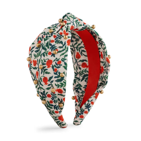 CHRISTMASTIDE POMEGRANATE EMBELLISHED HEADBAND