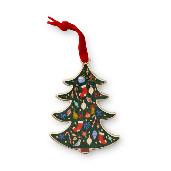 HOLIDAY TREE PORCELAIN ORNAMENT