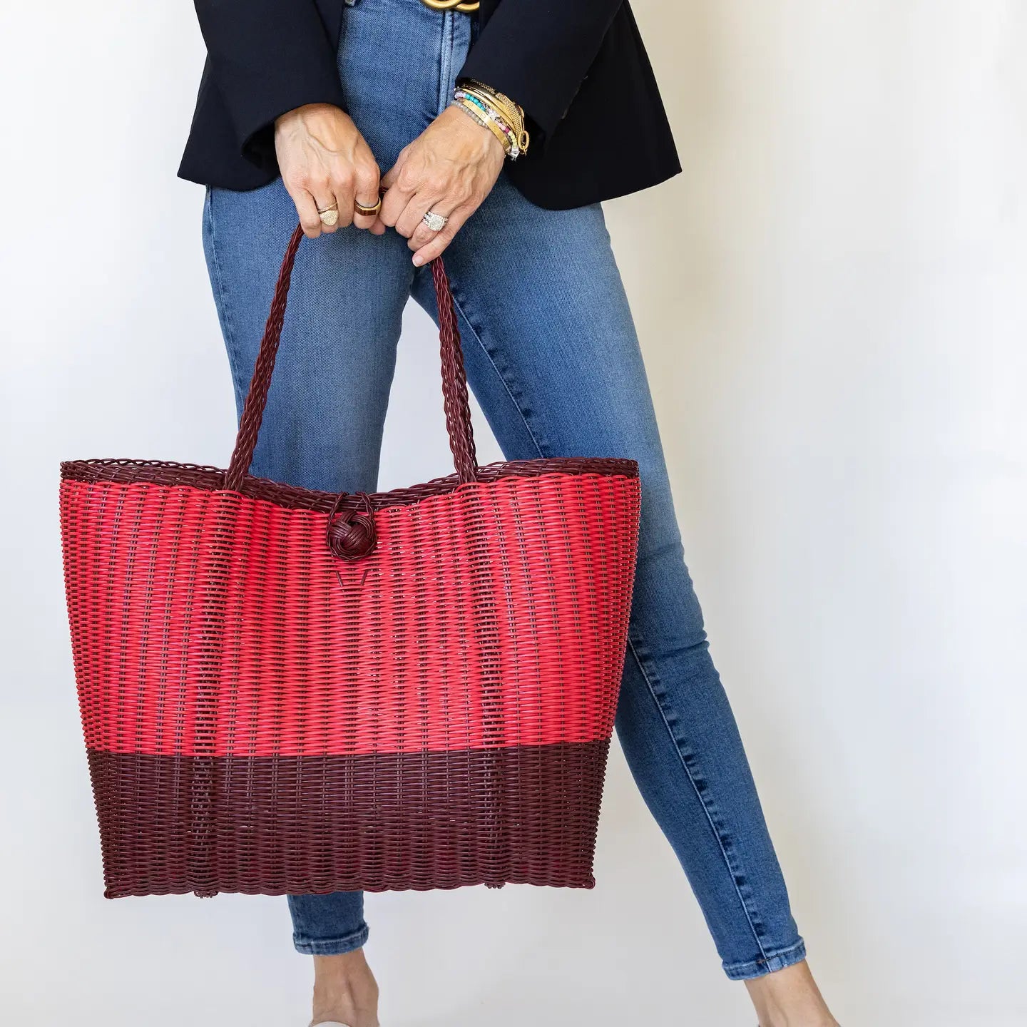 MEDIUM ROTHKO TOTE ROSE RED / BURGUNDY