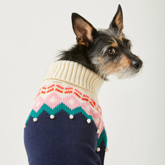 FAIR ISLE BOBBLE DOG SWEATER